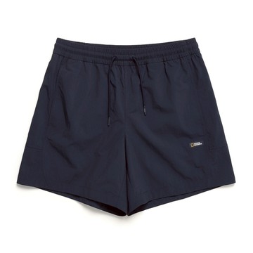 女裝 BEARY 平織短褲 - 深藍色