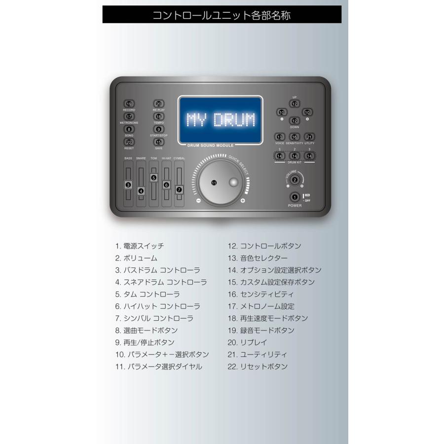 ドラムセット 初心者 電子 電子ドラム MIDI CEULA