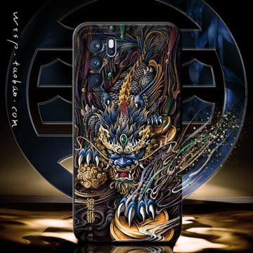 5適用reno11pro+手機殼oppo原創小眾r17中國風6新年款保護套4高級感端findx7貔貅潮男士生9龍型a95全包十ace2