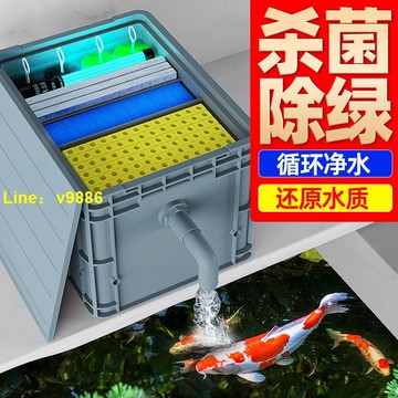 【詢價有驚喜】魚池水循環系統裝置過濾器室外養魚全套設備戶外魚池周轉箱過濾箱