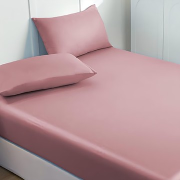 Aaron艾倫生活家 60支100%奧地利純天絲床包枕套組  甜果粉  Queen Size