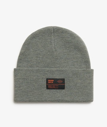 Superdry Women's Surplus Knitted Beanie Hat Dark Grey Size: 1SIZE