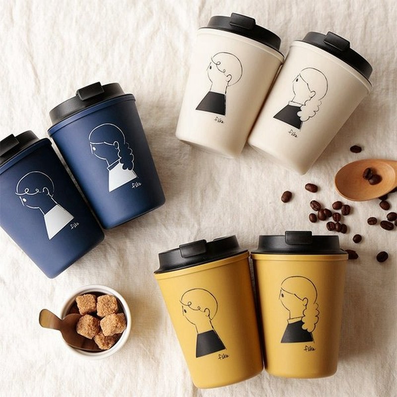 タンブラー ペアセット 2個 北欧 イラスト オシャレ かわいい シンプル プレゼント お揃い マイボトル キッチン 雑貨 父の日 フィーカ リバーズ 母の日 通販 Lineポイント最大get Lineショッピング