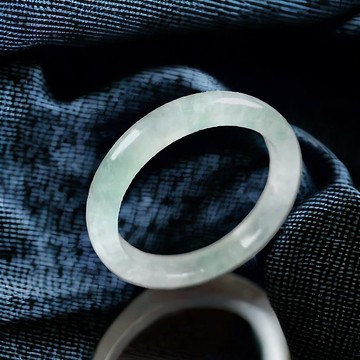 冰種飄花翡翠戒指戒圈 | 國際12圍 | 天然緬甸玉翡翠A貨 |送禮