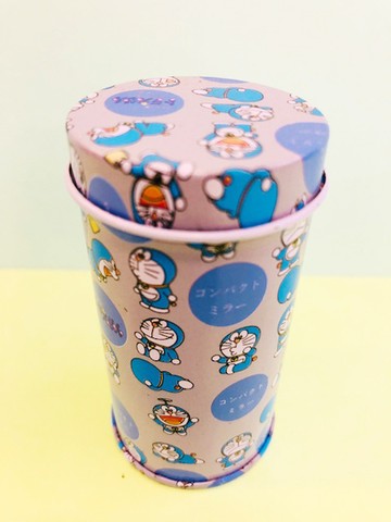 【震撼精品百貨】Doraemon_哆啦A夢~Doraemon圓鐵盒-滿版