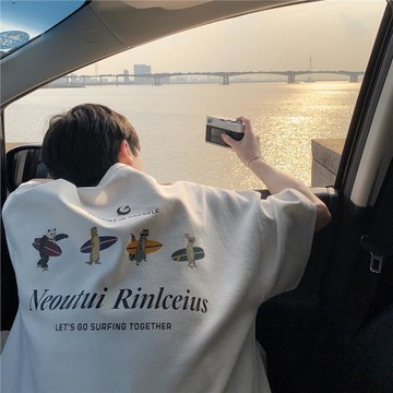 卡通創意印花t恤男短袖純棉半袖體恤夏季青少年男裝帥氣學生上衣