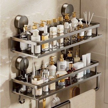 韻潔雅 吸盤置物架浴室衛生間免打孔洗漱臺壁掛式掛牆上洗手間廁所收納架