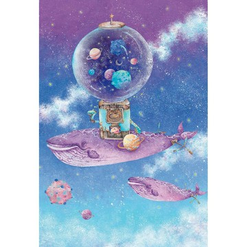 愛樂絲 - 畫作系列-查理宛豬 星球扭蛋機 台灣製 300片夜光拼圖 AKS3-013