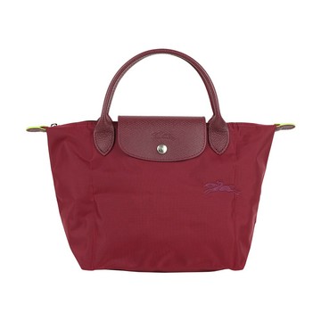 [平輸]LONGCHAMP S號短把LE PLIAGE GREEN摺疊水餃包(紅石榴色)