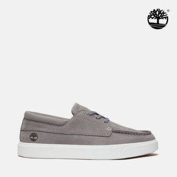 Timberland官方旗艦 男款灰色低筒皮革休閒鞋|A6C92EL8
