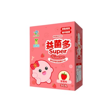 JoyHui 益菌多Super草莓│調整體質益生菌1盒(共30包、全家益生菌+兒童益生菌+BC198 & LCW23益生菌)