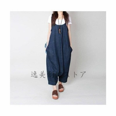サロペット 代 30代 40代 50代 デニム コーデ ファッション 女性 カジュアル デニムサロペット ゆったり サルエル ワイド リラックス 通販 Lineポイント最大get Lineショッピング