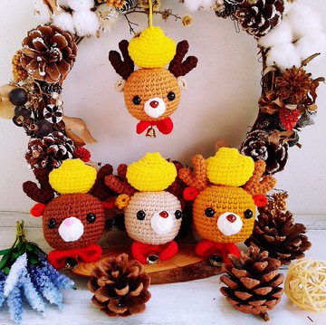 麋鹿不迷路 一路發財小鹿 五色可選 鑰匙圈 吊飾 聖誕節 交換禮物