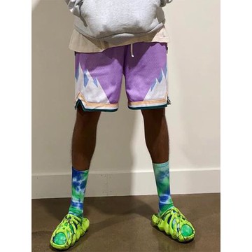 美式復古米切爾籃球運動休閑短褲男夏季歐美高街訓練球褲五分褲潮