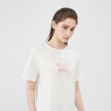 GIORDANO  女裝印花上衣 WWS系列 - 51 皎白