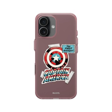 iPhone 17 Clear (相機按鈕) 晶醺玫 - 迪士尼-漫威 Marvel - 漫威系列 - 美國隊長 – 復古盾牌