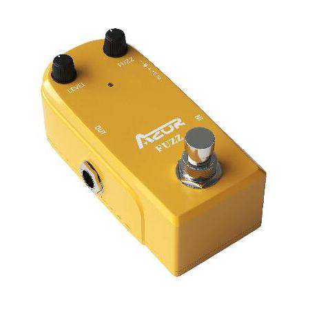 AZOR Vintage Fuzz Guitar Effect Pedal with True Bypass Mini Pedal Yellow AP-310