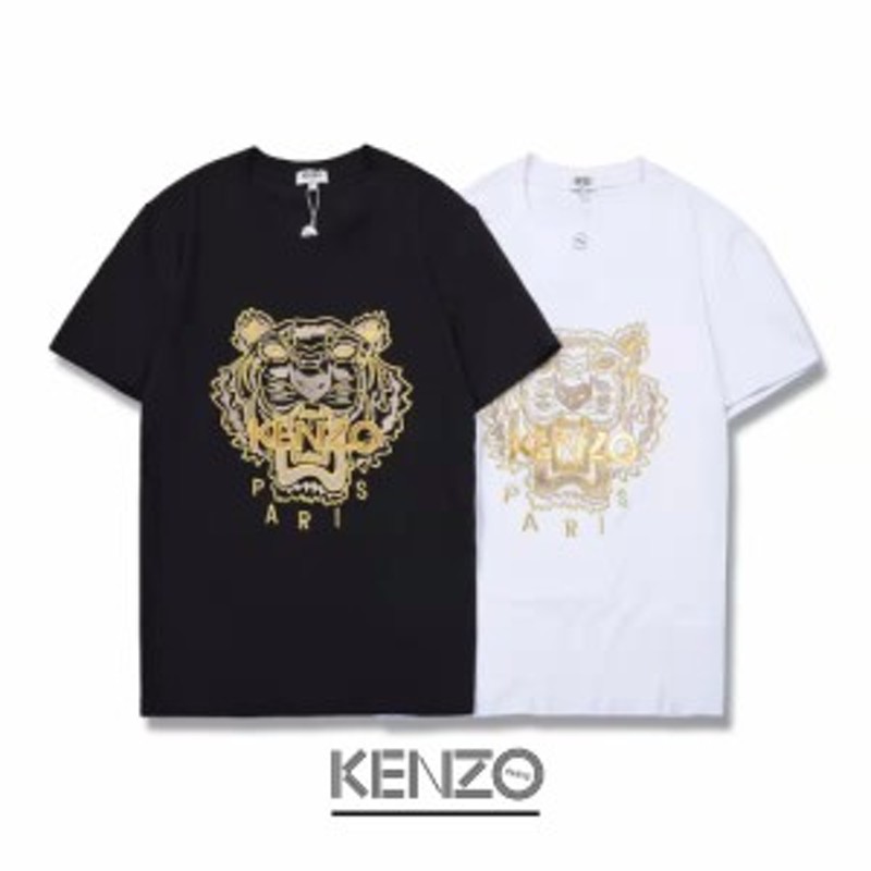 KENZO 夏の人気商品金糸の虎頭刺繍の半袖Tシャツ 並行輸入品 | LINE