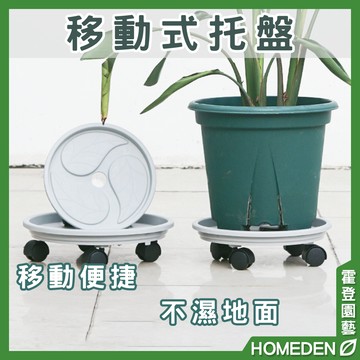 【隔日到貨】移動式托盤 三種尺寸 移動托盤 花盆底盤 水盤 接水盤 盆栽底盤 花盆托盤【HOMEDEN霍登園藝】