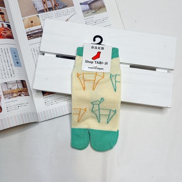 TABI-JI奈良足袋襪(分趾襪)-踝襪(23-25公分)-摺紙鹿