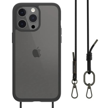 MAGEASY ROAM+ 超軍規防摔掛繩手機殼  午夜黑 + 沉穩黑  iPhone 15 Pro 6.1吋