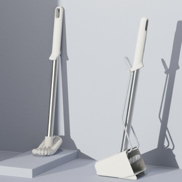 米鹿設計｜潔癖刷 畚箕式抗菌馬桶刷(超值二入組)