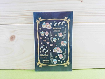 【震撼精品百貨】Little Twin Stars KiKi&LaLa 雙子星小天使 鑽貼-粉金 震撼日式精品百貨