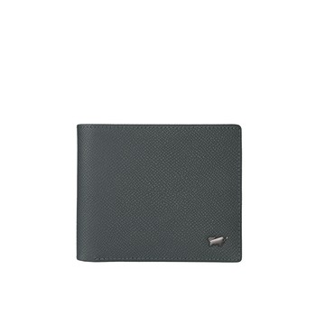 BRAUN BUFFEL 台灣總代理 HOMME-ZW 8卡中間翻零錢袋短夾-藍色/BF599-318-NY