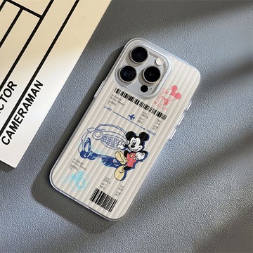 免運+隔日🚚行李箱手機殼 迪士尼旅行機票 適用蘋果17promax 16Pro 15plus14 13 12 11防摔