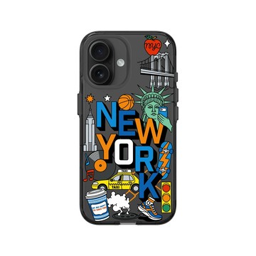 iPhone 16 Clear (相機按鈕) 酷墨灰 - City Collection 城市系列 - 紐約