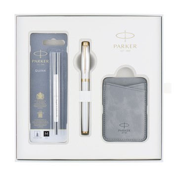 PARKER IM金屬系列 限量版 珠光白 鋼珠筆啟程禮盒