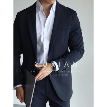 (免運)【CBD精英系列】抗皺免燙商務通勤西裝正式西服婚禮服職場四季款