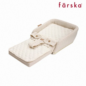【farska】彌月禮 可當尿布台用 (成長型) 安心守護多功能床中床(有機綿款)(台灣總代貨源)