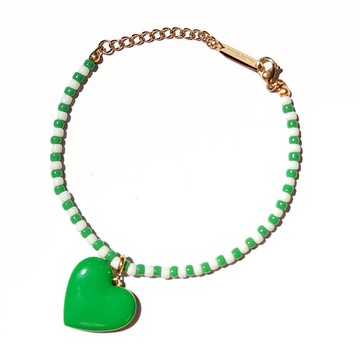 Heart to Heart / 心型手鍊 • 草綠 & 黑色