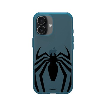 iPhone 17 Clear (相機按鈕) 夜幕藍 - 蜘蛛人 Spider-man - 蜘蛛人-黑色標誌