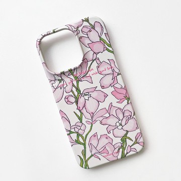 Pink Delphinium_Matt Hard Case_MagSafe