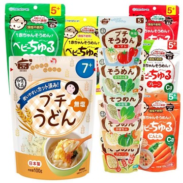 日本 和寓良品 無鹽寶寶麵 100g 寶寶細麵 Baby Churu 蔬果寶寶麵條 麵匠庵 寶寶麵 短細麵 副食品