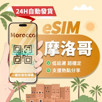 【寰宇通訊】摩洛哥 eSIM｜24H自動發貨五分鐘取件 網卡 撒哈拉沙漠 拉巴特esim esim摩洛哥 吃到飽