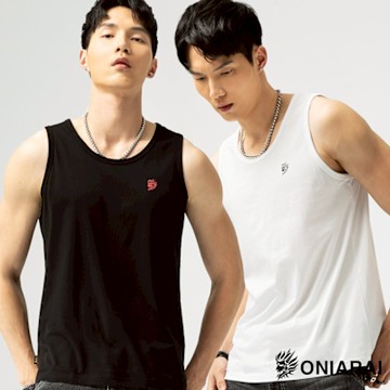 鬼洗 BLUE WAY–純棉側鬼背心兩件包(黑+白)