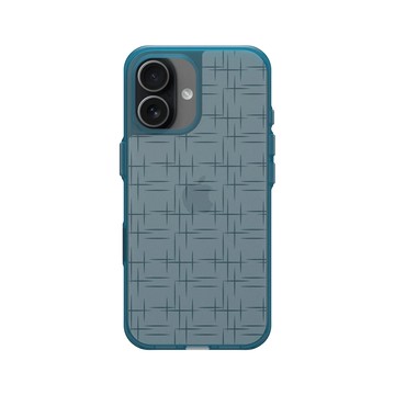 iPhone 17 Clear (相機按鈕) 夜幕藍 - Textured Glass: Luminous Sculpture 玻璃紋理系列：光映雕塑 - 十字花紋玻璃