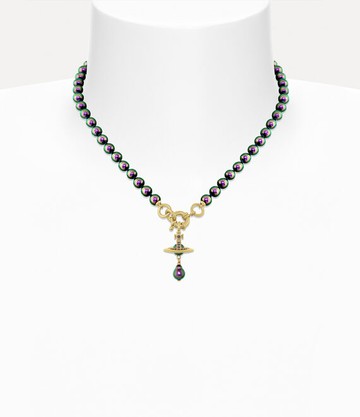 Vivienne Westwood Aleksa Necklace Gold-vitrail-medium-crystal-purple-pearl Gold-vitrail-medium-crystal-purple-pearl Women