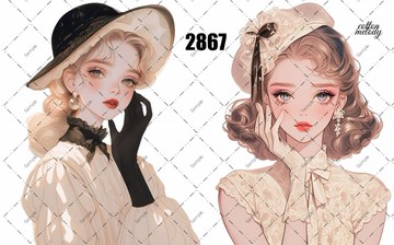 original sticker no.2867 人物貼紙 原創貼紙 原創人物貼紙 裝飾貼紙 cotton melody