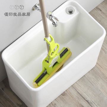 工廠直銷 免運 拖把池 拖佈池 陽台托盤池 陽臺陶瓷洗拖把槽池衛生間地盆大號拖布池落地式家用小號墩布池盆特惠/開立發票 售後保障 全館八折 Y13