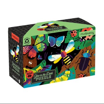mudpuppy 夜光拼圖 神奇昆蟲  1個  100片