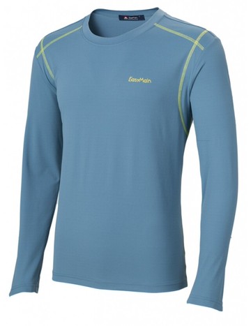 出清 EasyMain衣力美 男細橫紋排汗長T恤 TE19021-5500