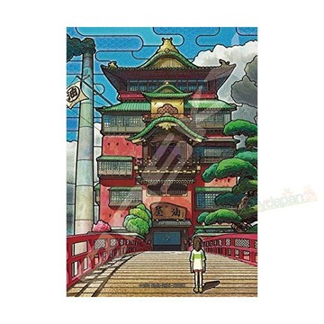 真愛日本 宮崎駿 吉卜力 神隱少女 日本製 琉璃拼圖 208P 油屋 透明 透光 拼圖 水晶拼圖 盒裝拼圖