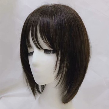 現貨+預購 整頂假髮真髮絲中長假髮-內彎及肩直髮手織女假髮2色73vr24【獨家進口】【米蘭精品】