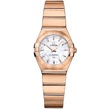 OMEGA 歐米茄 星座系列(123.50.24.60.05.001)玫瑰金石英女仕腕錶x24 mm