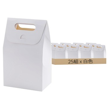 9號立式手提盒 + 貼紙  白色  25組