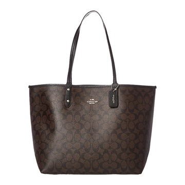 COACH - 經典子母雙面托特包 (咖啡)